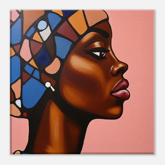 Black is beautiul canvas tile